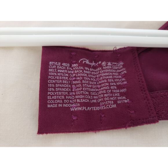 Playtex Love Curve Balconette Underwire Full Bra 4823 Size 38D Smoothing Shape - Picture 6 of 6